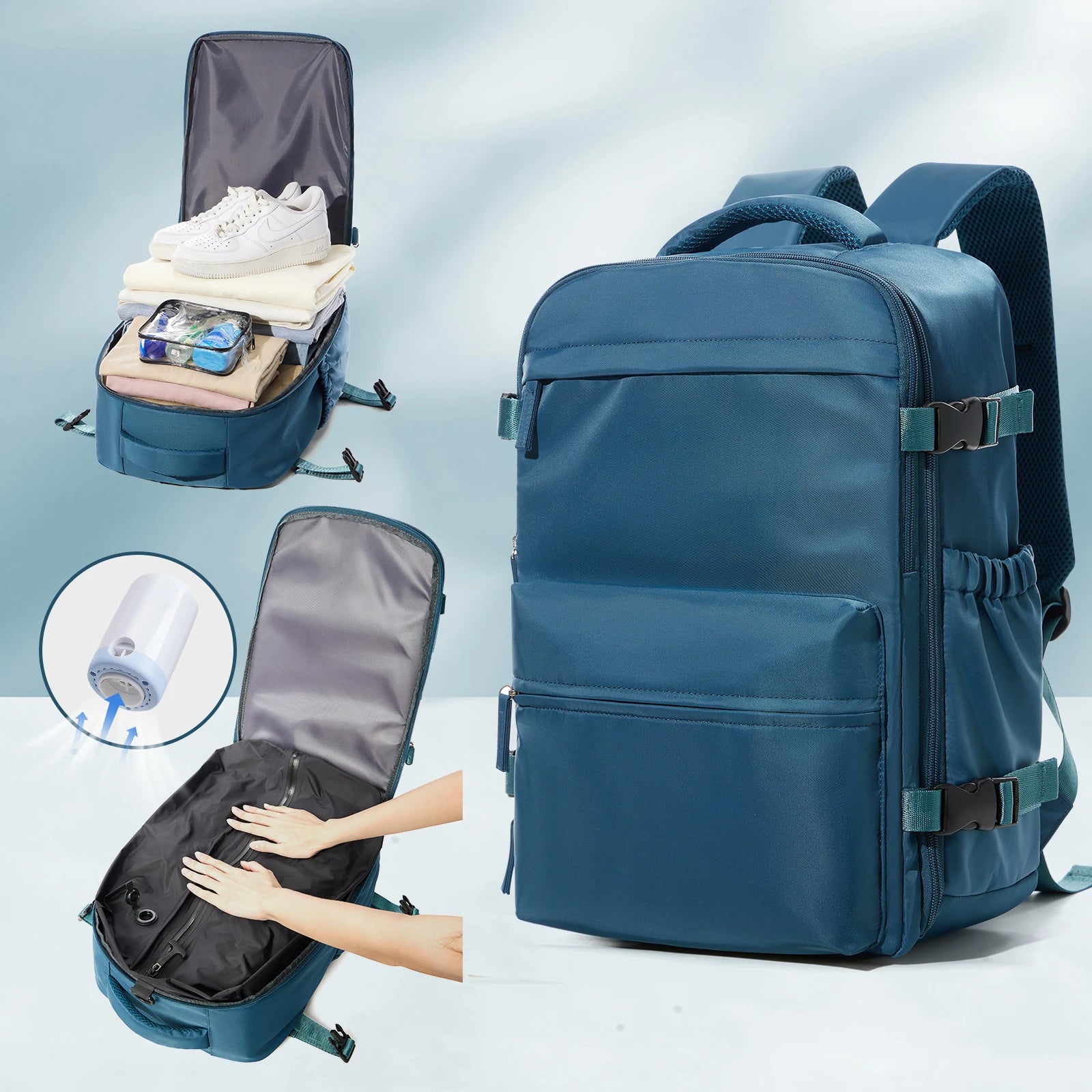 Spacious Vacuum Compression Travel Backpack