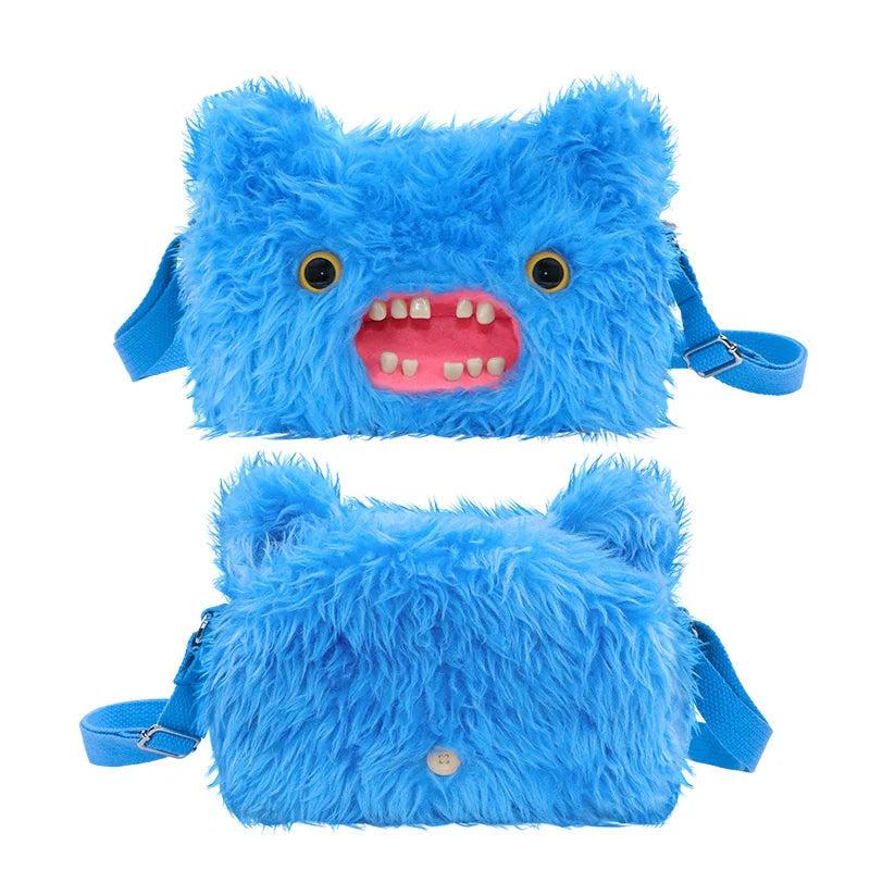 Fuggler Mr. Buttons Screech Plush Crossbody Bag – Cute Ugly Monster Toy