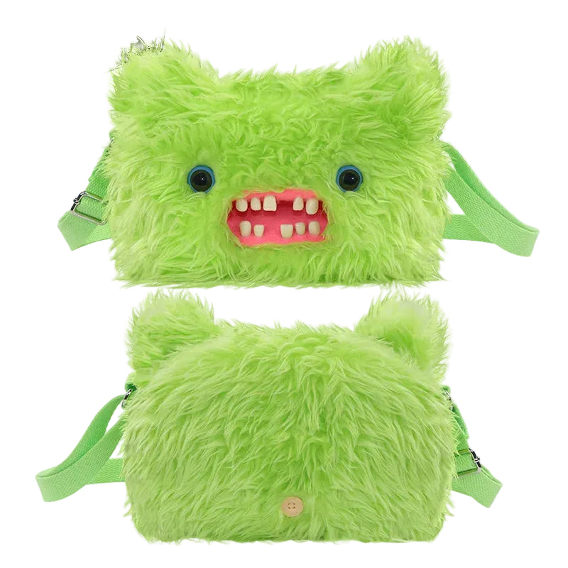 Fuggler Mr. Buttons Screech Plush Crossbody Bag – Cute Ugly Monster Toy