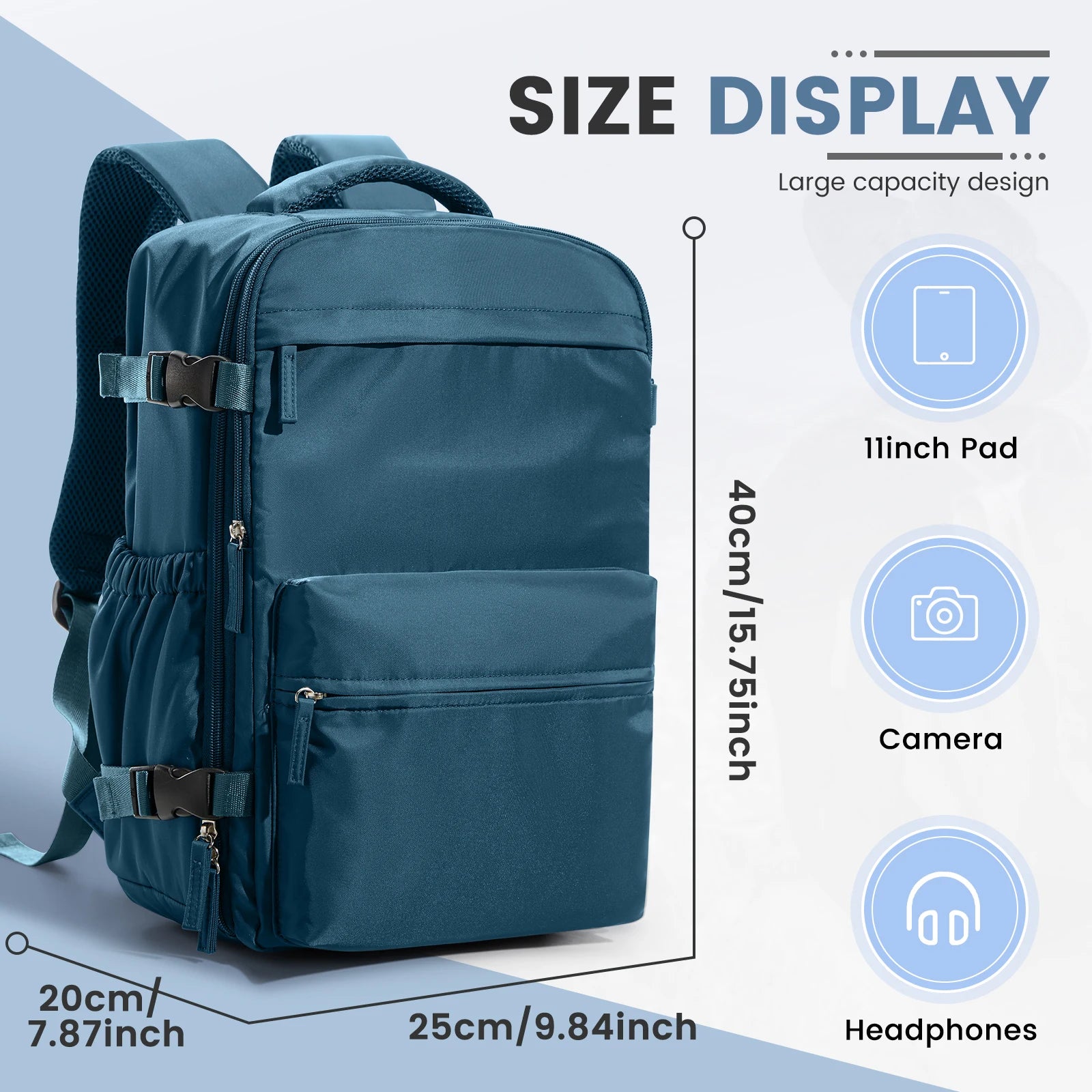 Ryanair 40x20x25 Cabin Backpack – Vacuum Compression Travel Laptop Backpack