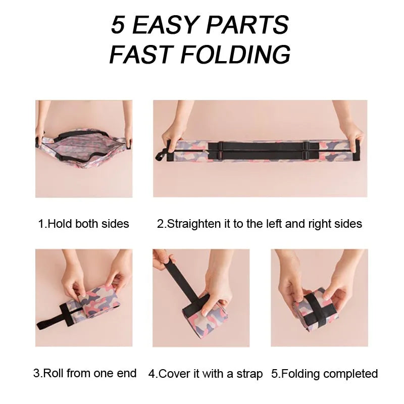 Foldable Reusable Shopping Bag – Eco-Friendly Portable Cloth Shopper for Daily Use