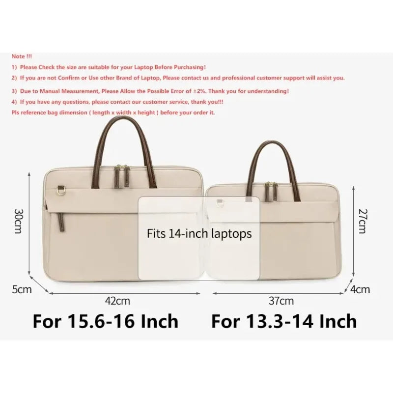 16 Inch Waterproof Laptop Shoulder Bag – Large Capacity Business Bag