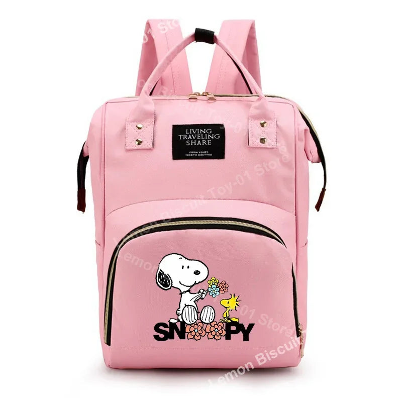 Cute Cartoon Diaper Bag – Snoopy Themed Baby Travel Backpack
