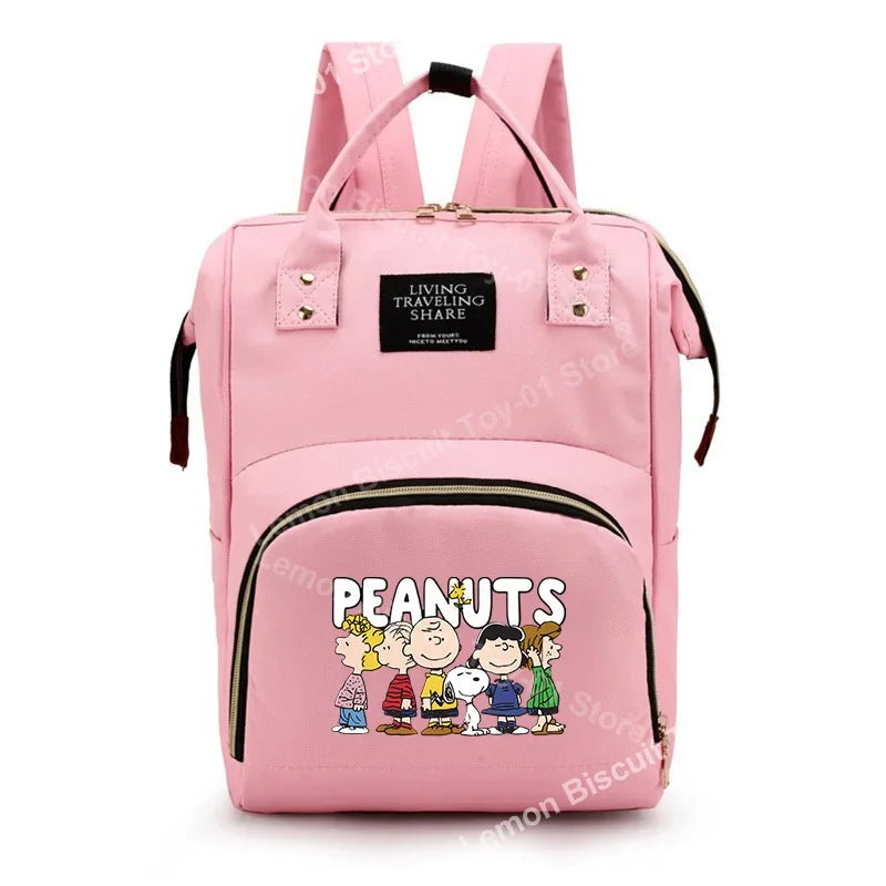 Cute Cartoon Diaper Bag – Snoopy Themed Baby Travel Backpack
