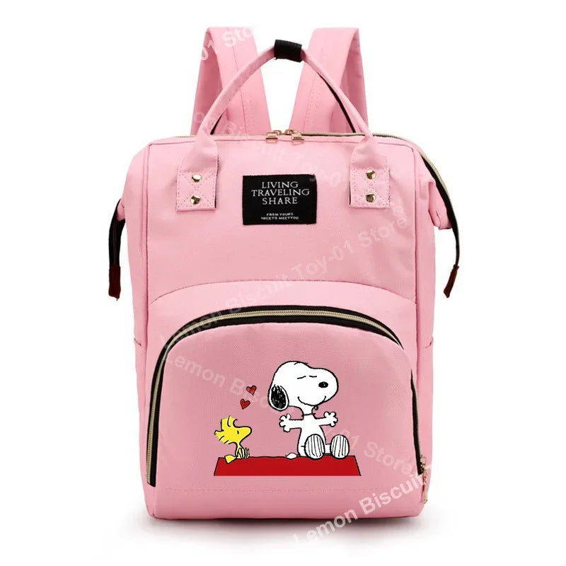 Cute Cartoon Diaper Bag – Snoopy Themed Baby Travel Backpack