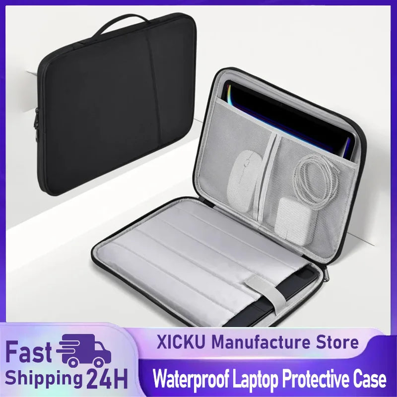 Shockproof Waterproof Laptop Sleeve with Handle for MacBook Air 11–13.6 Inch