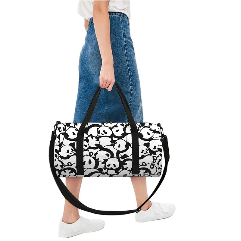 3D Cartoon Panda Travel Duffel Bag – Cute Hand Luggage