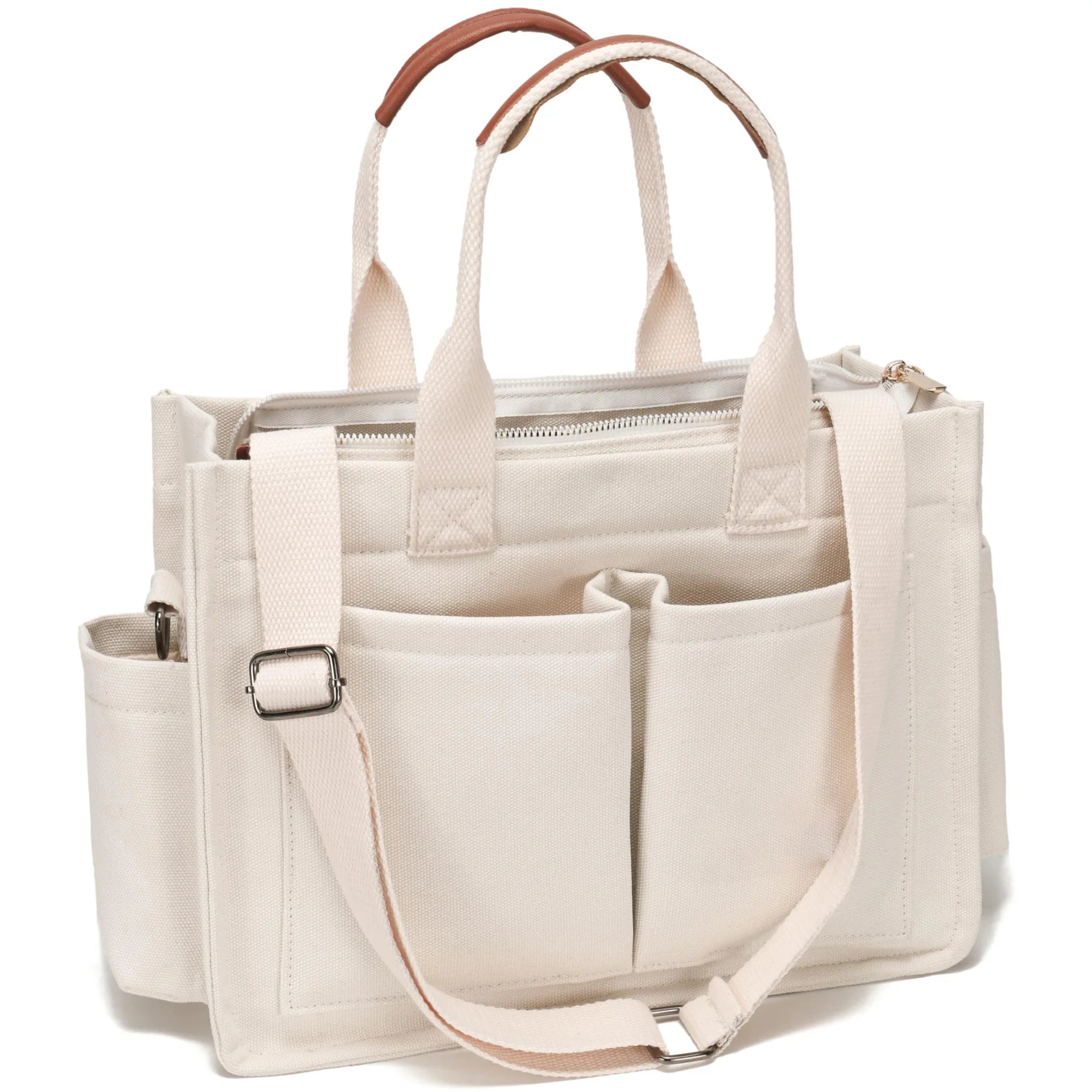 Durable Canvas Laptop Bag – Stylish Mommy Bag & Daily Handbag