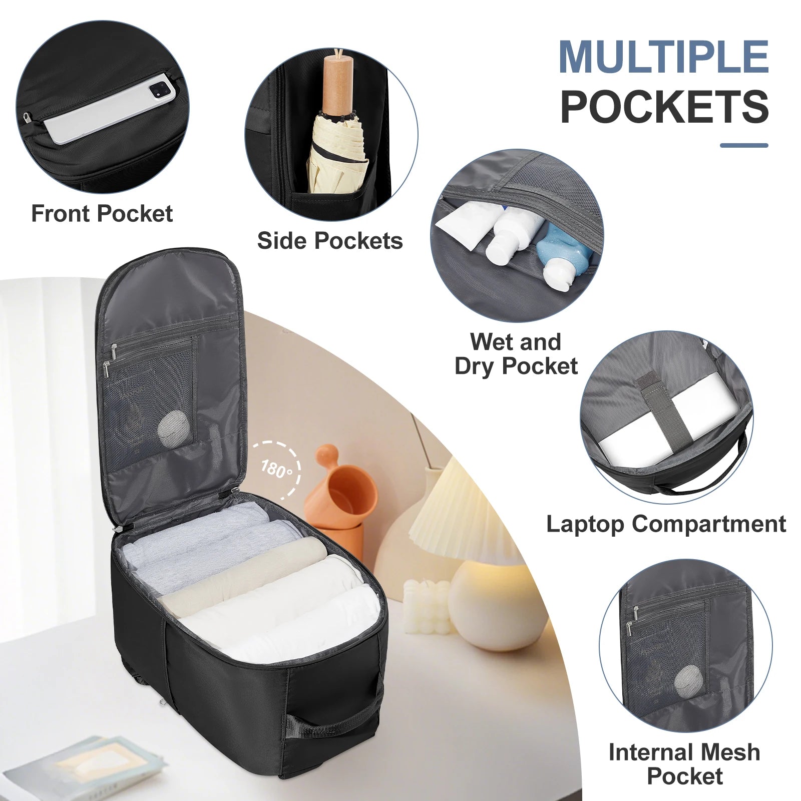 Airline Approved 40x20x25 & 40x30x20 - Cabin Travel Backpack