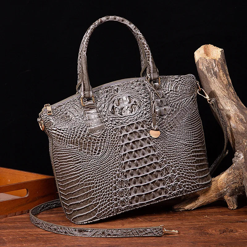 Fashion Colorful Alligator Style Handbag – Retro Crocodile Pattern PU Leather