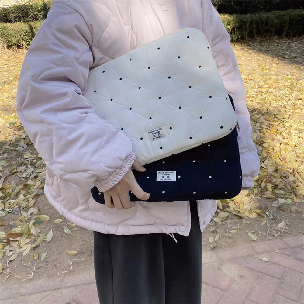 Cute Puffy Laptop Bag for MacBook Air 13 – Notebook Pouch 13–14 Inch
