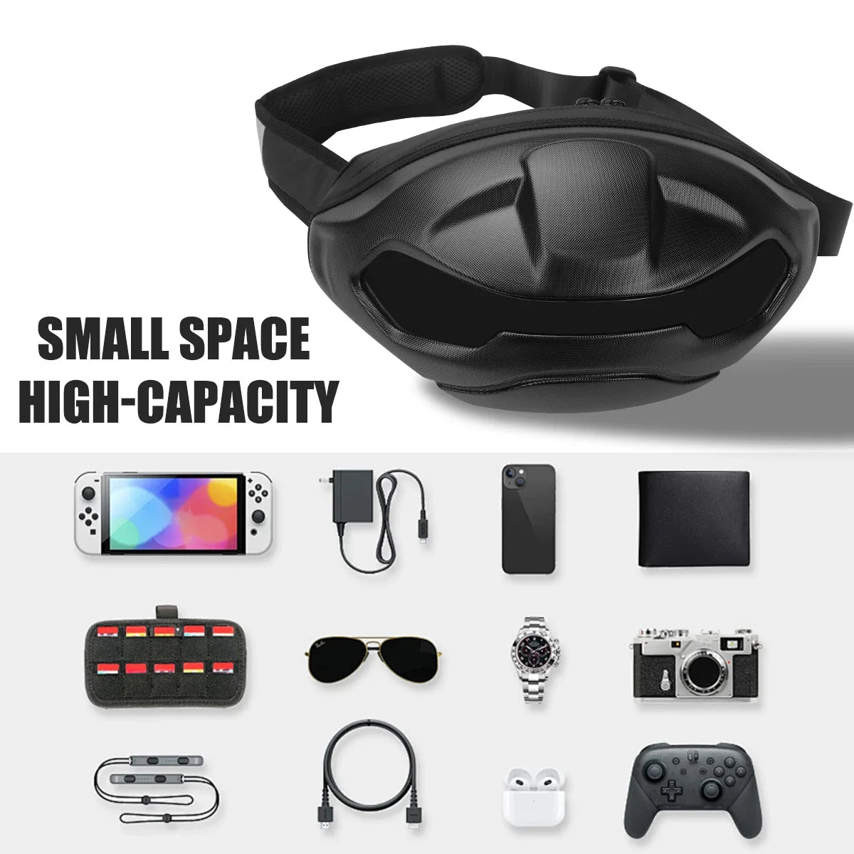 Cool LED Side Bag – Dynamic Display Shoulder Bag Motorcycle Riding