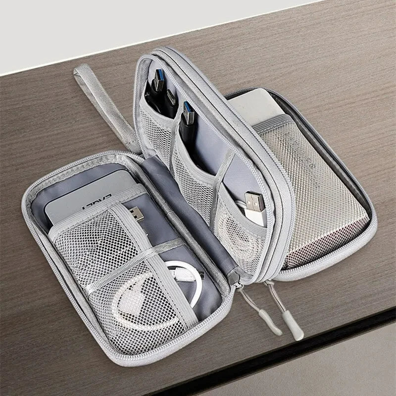 Travel Tech Organizer Bag – Multi-Compartment Gadget Case