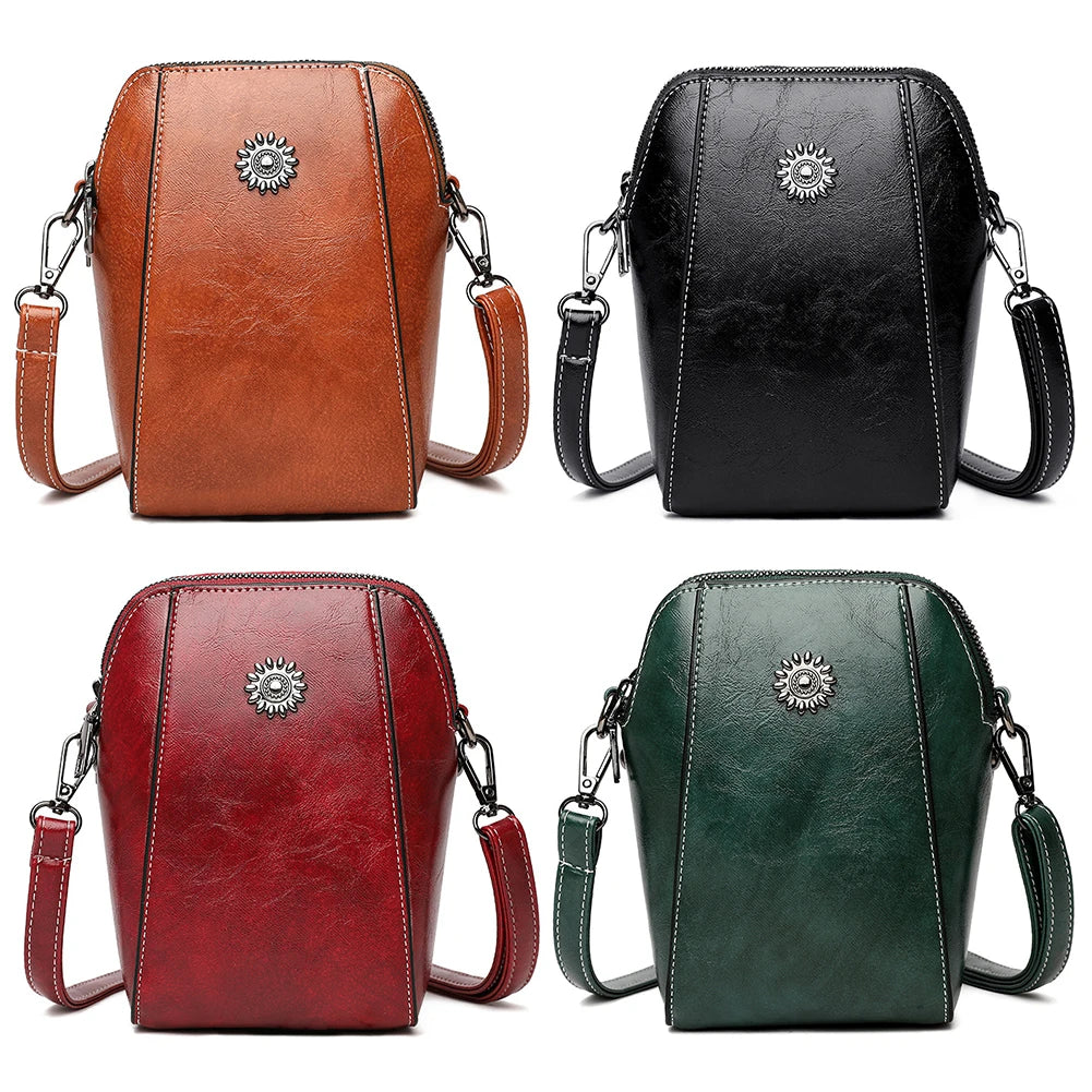 Retro PU Leather Crossbody -Retro Design Bag