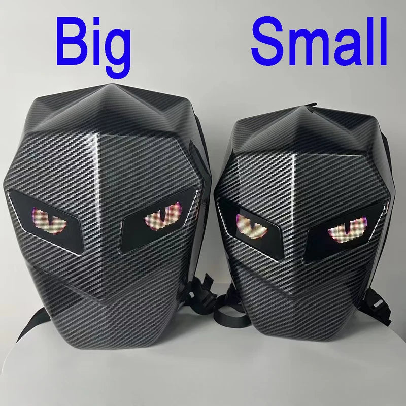 Bluetooth LED Hard Shell Knight Bag – Stylish Anti-Theft Laptop Backpack