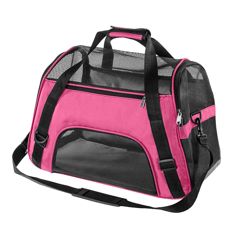 Foldable Cat & Dog Carrier Bag – Portable Mesh Breathable Travel Handbag