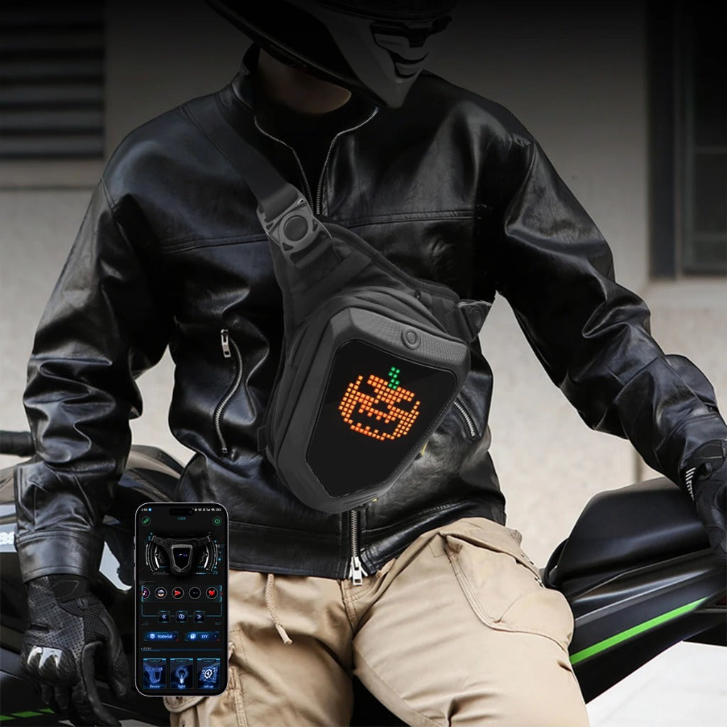 Waterproof LED Motorcycle Thigh Bag – Cycling Waist Pouch with Screen