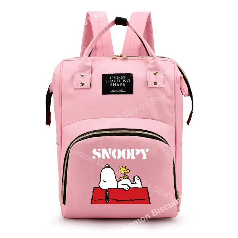 Cute Cartoon Diaper Bag – Snoopy Themed Baby Travel Backpack