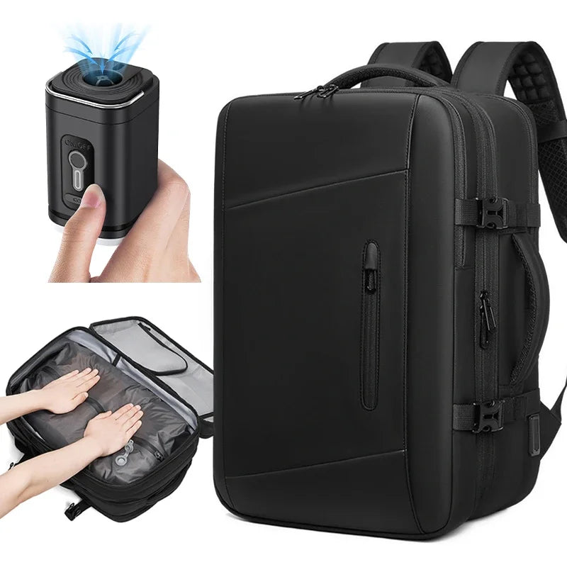 17-Inch Large Capacity Travel Laptop Backpack – Vacuum Compression, Extended Design