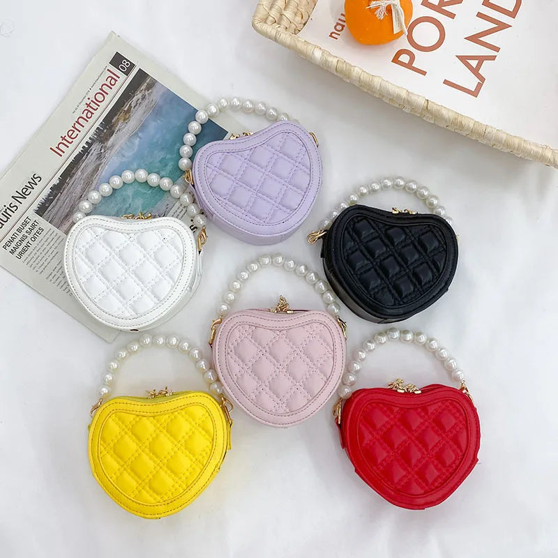 Pearl Handle Girls Mini Shoulder Bag