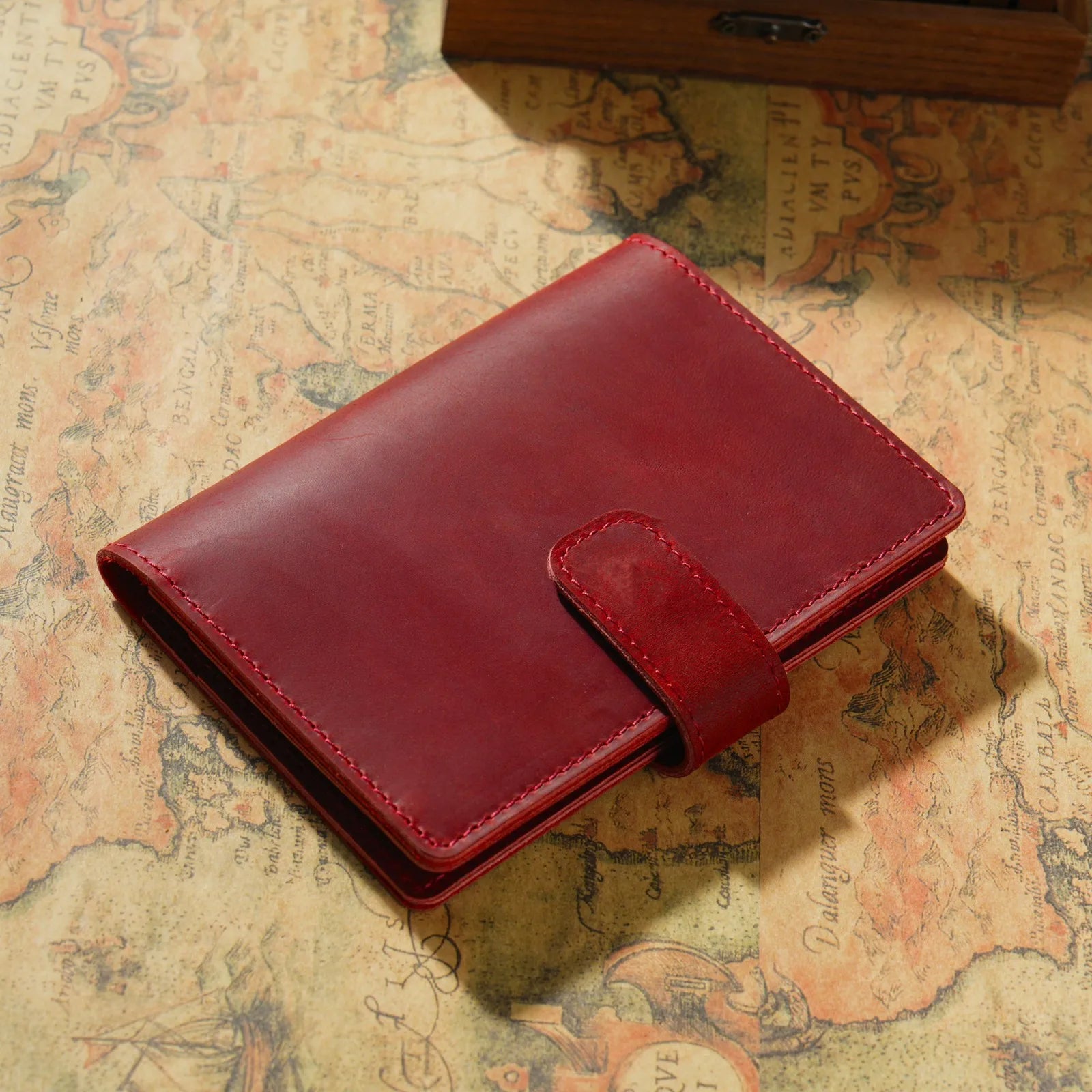 Genuine Leather Passport Holder – Vintage Travel Wallet