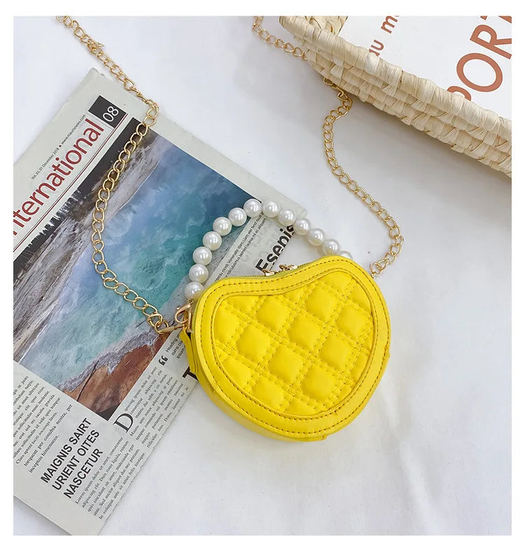 Pearl Handle Girls Mini Shoulder Bag