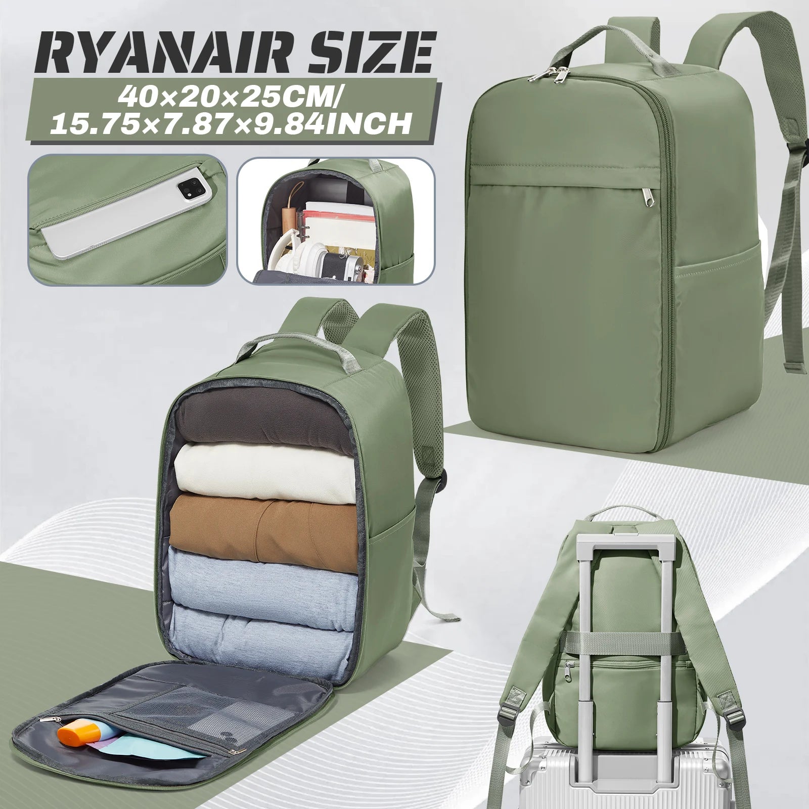 Airline Approved 40x20x25 & 40x30x20 - Cabin Travel Backpack
