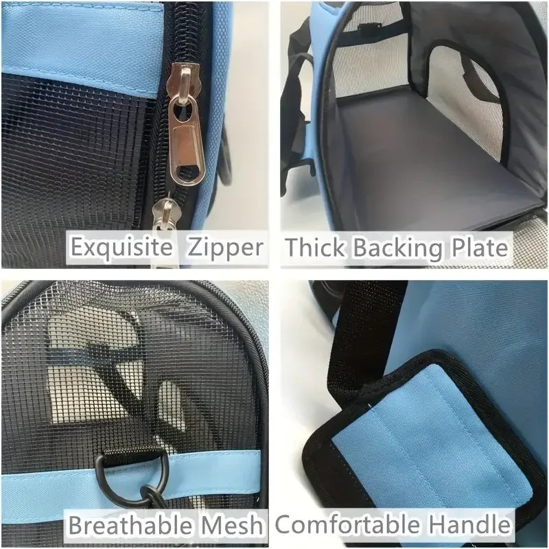 Lightweight pet carrier bag-Breathable Mesh Travel Tent Handbag for Pets
