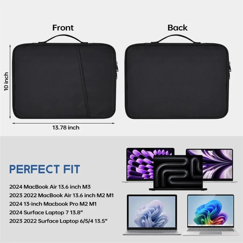Shockproof Waterproof Laptop Sleeve with Handle for MacBook Air 11–13.6 Inch