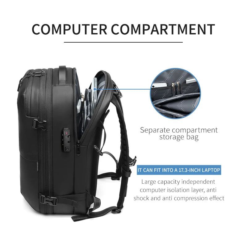 Durable Laptop Backpack – 17-Inch Travel, Business Bag with Large Storage