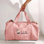 Durable duffle bag for girls with Personalised ballerina design