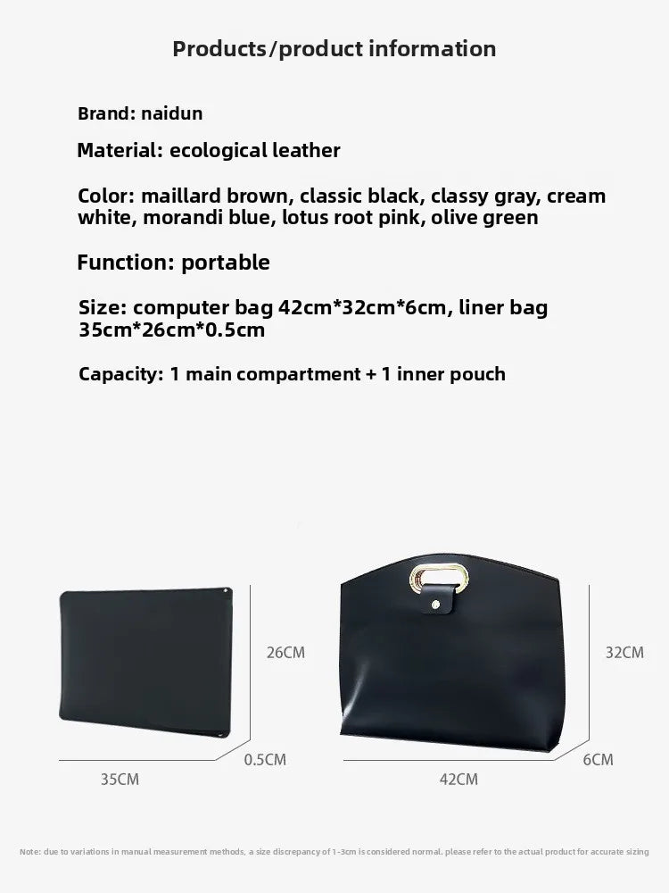 Portable Leather Work Bag – Stylish Laptop & Tablet Carrier