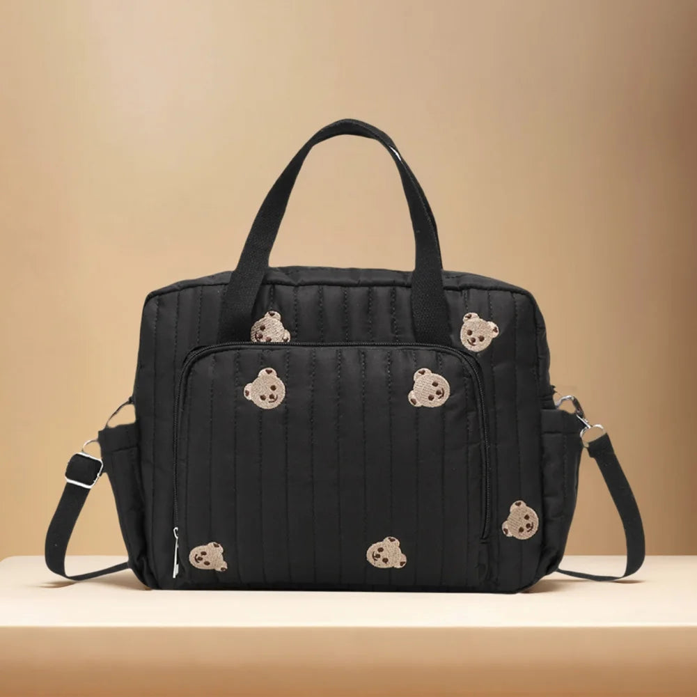Large Capacity Floral Maternity Bag – Bear Pram Diaper Tote