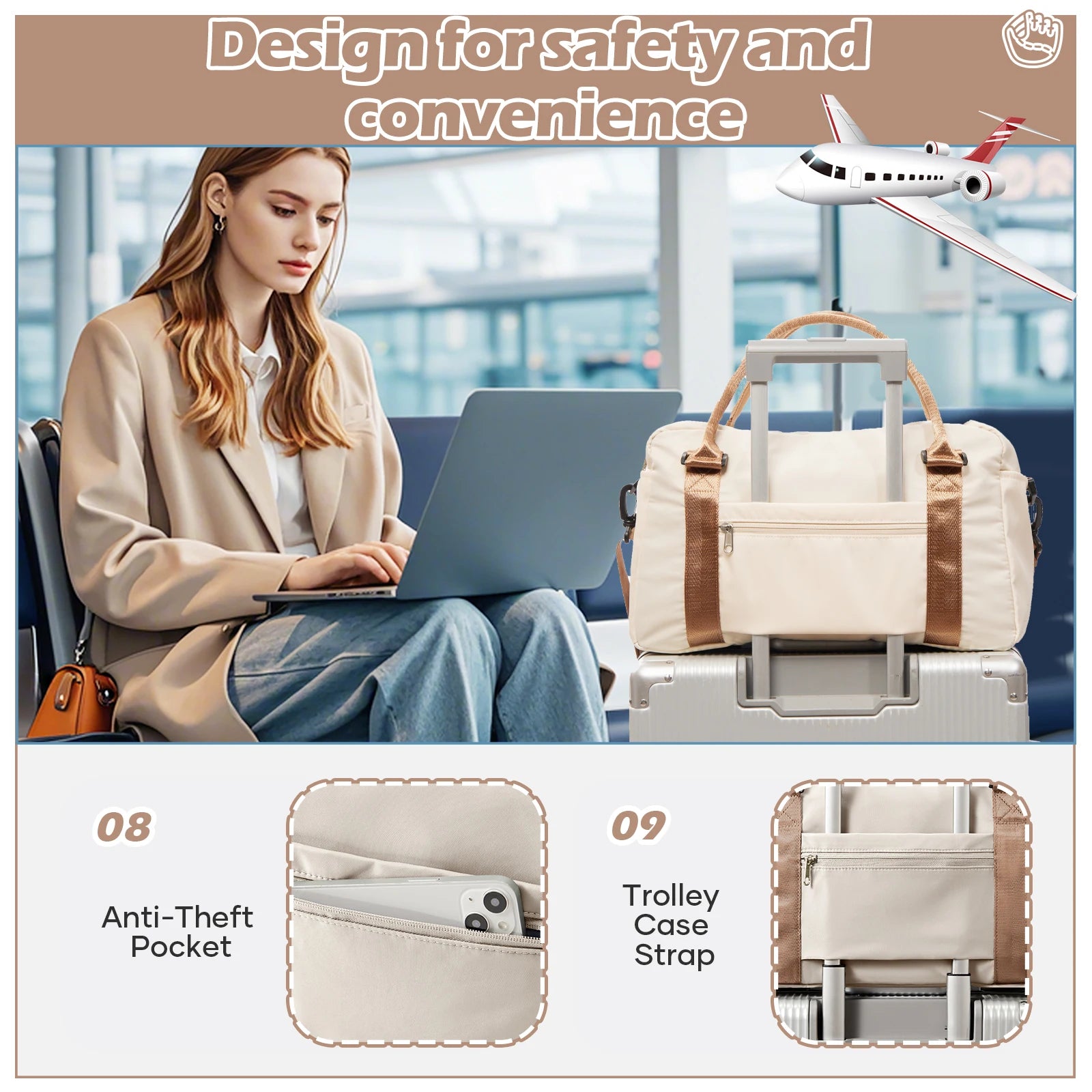 Large Capacity Lightweight Travel Cabin Bag