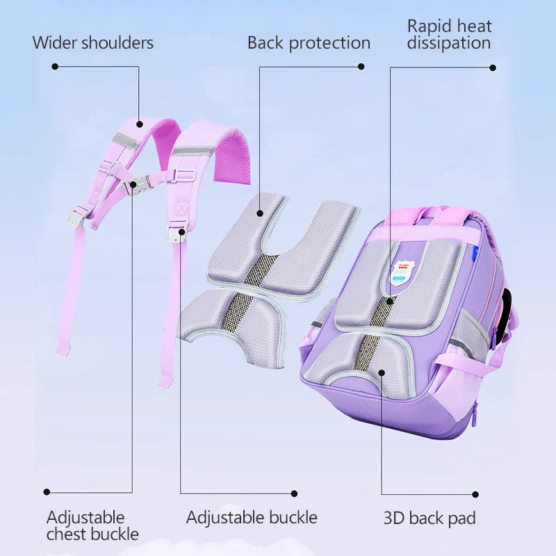 Primary School Student Backpack – Kids Book Bag for Boys & Girls