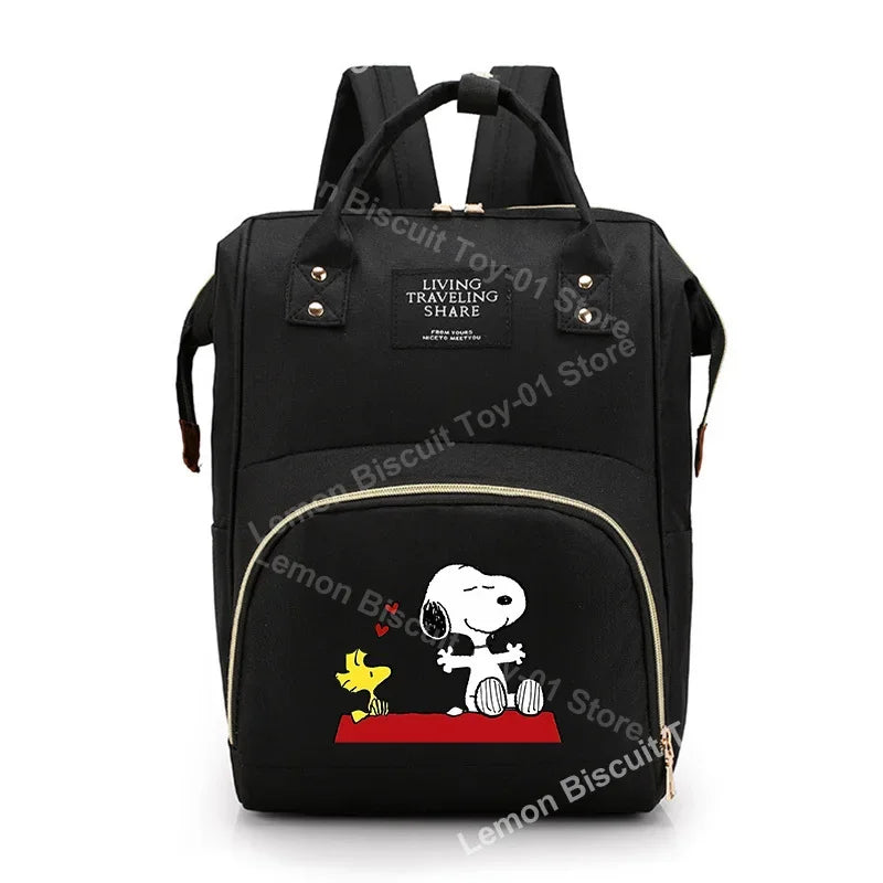 Cute Cartoon Diaper Bag – Snoopy Themed Baby Travel Backpack