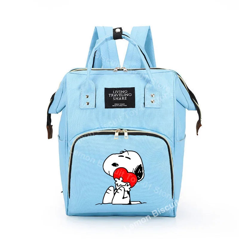 Cute Cartoon Diaper Bag – Snoopy Themed Baby Travel Backpack