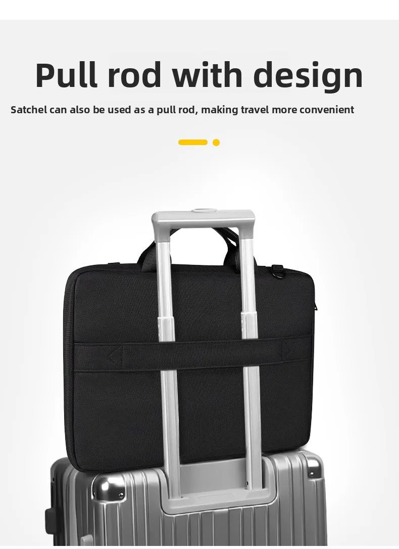 Slim Business Laptop Briefcase – Waterproof Shoulder Bag for MacBook