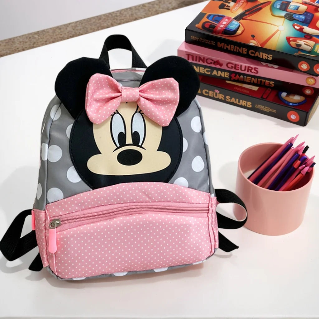Cute Disney Minnie Kids Backpack – Cartoon Kindergarten School Bag