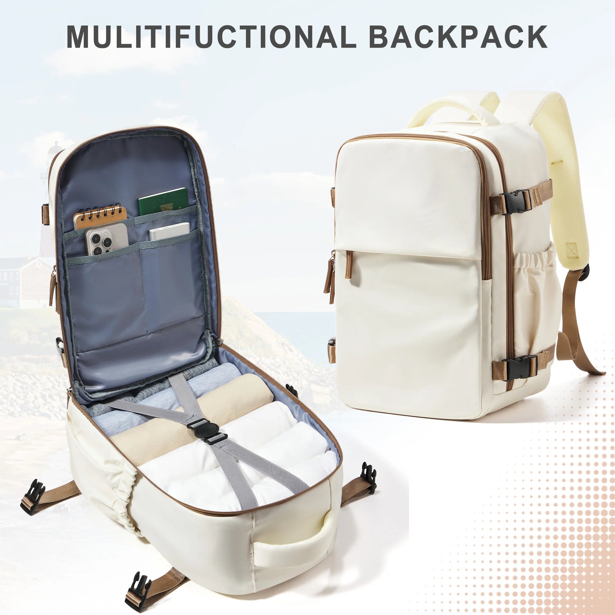 Compact Cabin Backpack – Travel & Laptop Bag