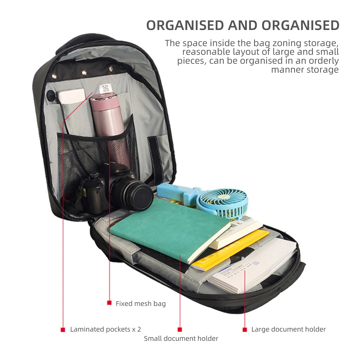 Business Travel Laptop Backpack with LED Display Screen – Smart Advertising Billboard Bag