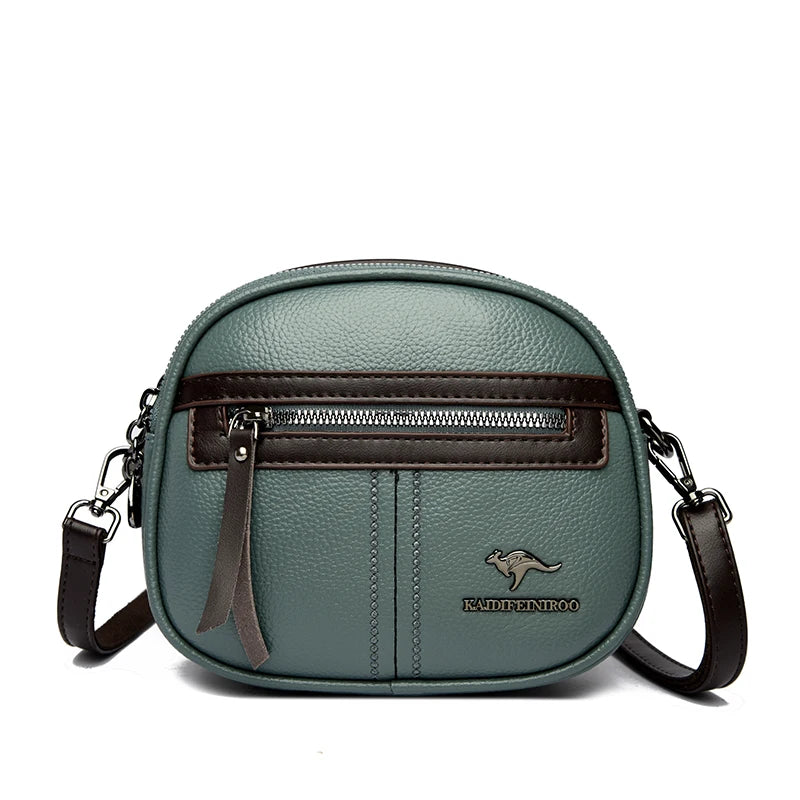 Fashion PU Leather Crossbody Bag – Multi-Compartment Luxury