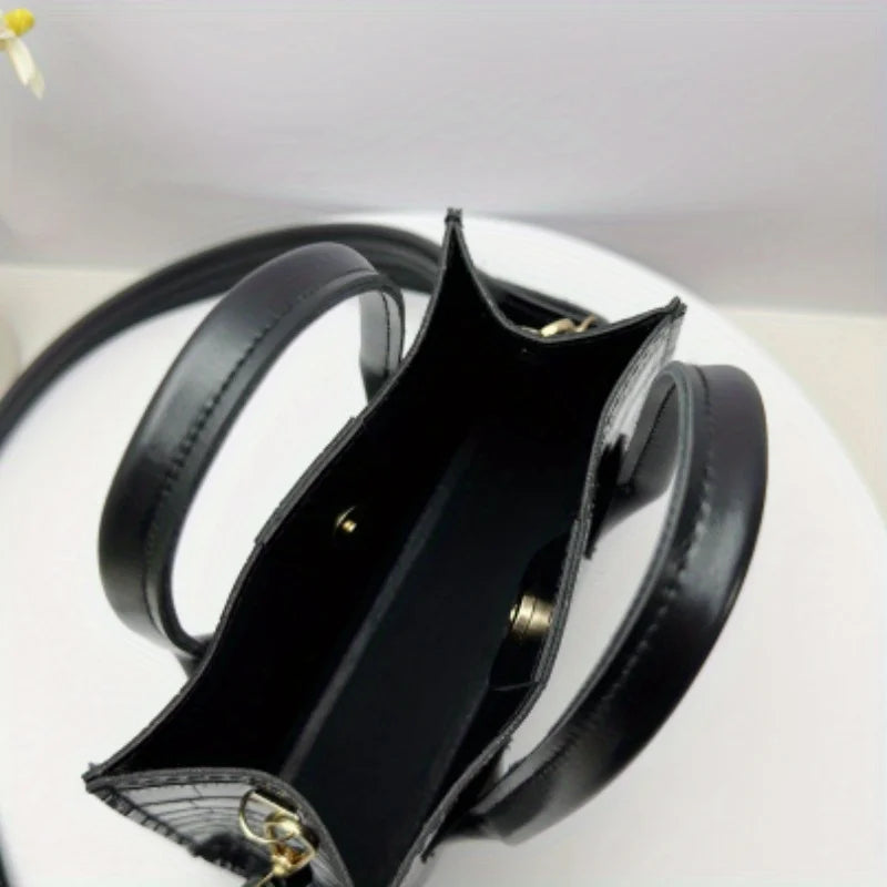 Simple Crocodile Pattern Handbag