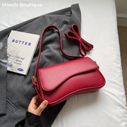 Unique Shape Red Crossbody Bag – Lychee Texture Bag