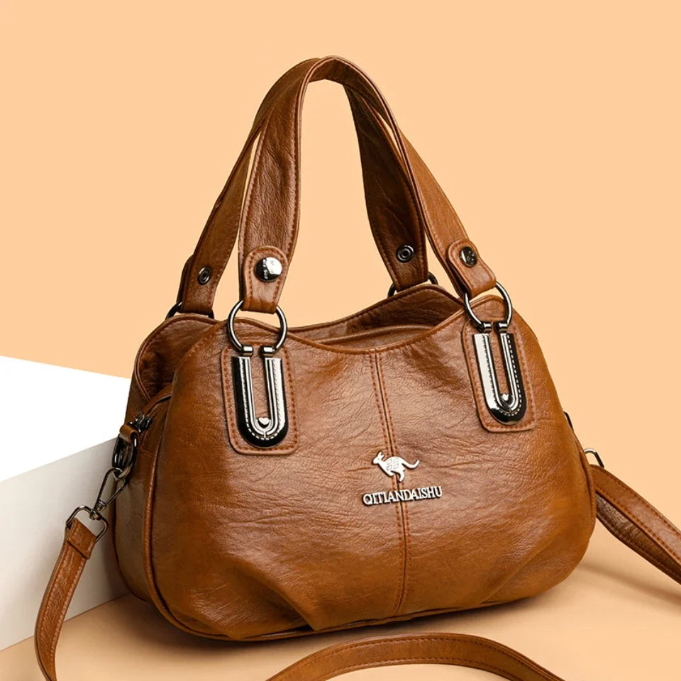 Luxury 3-Layer Soft Leather HandBag