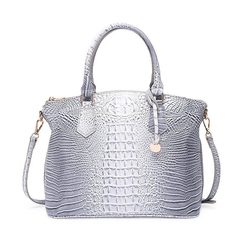 Fashion Colorful Alligator Style Handbag – Retro Crocodile Pattern PU Leather