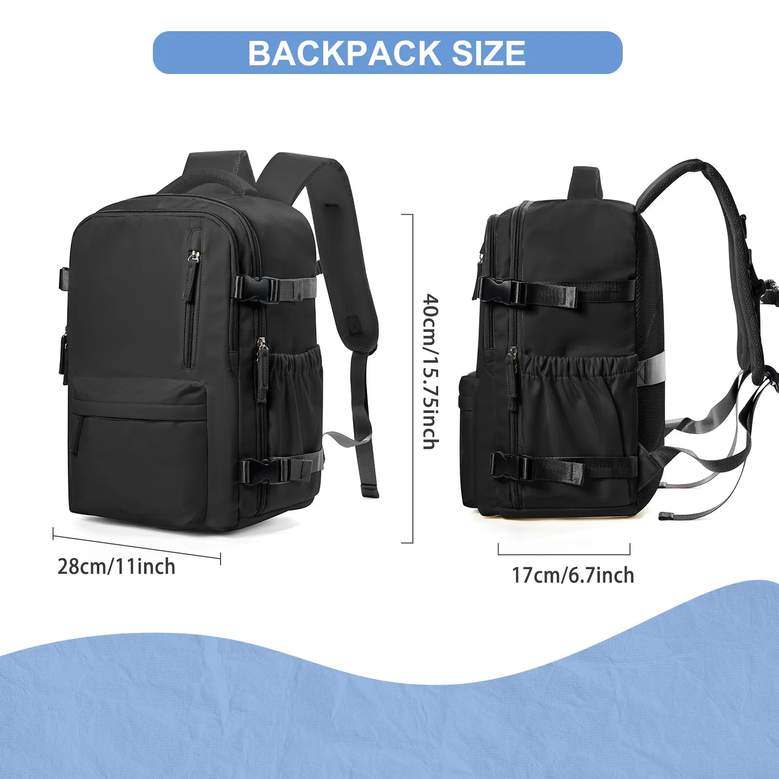 Compact Cabin Backpack – Travel & Laptop Bag