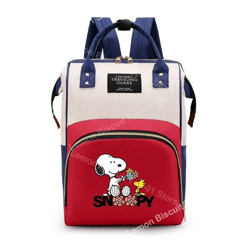 Cute Cartoon Diaper Bag – Snoopy Themed Baby Travel Backpack