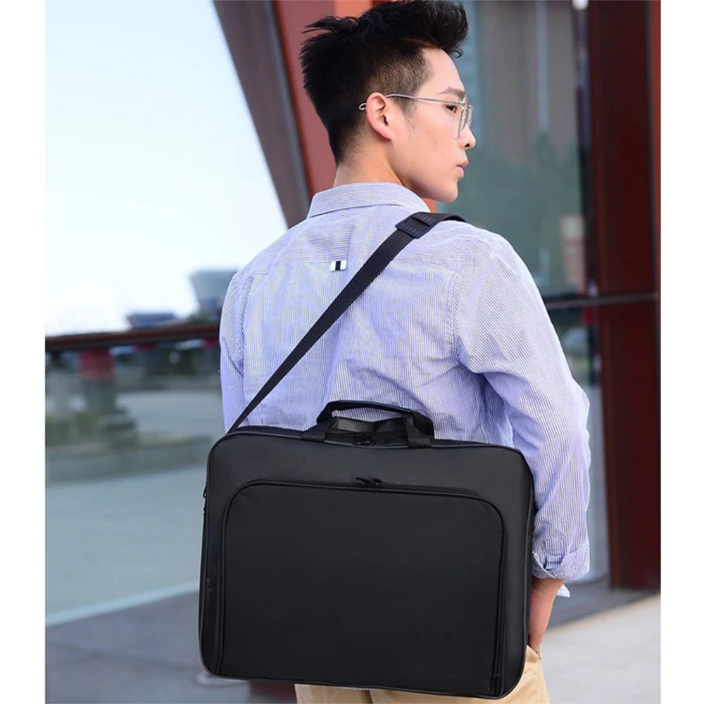 15.6–17 Inch Laptop Bag – Business Nylon Shoulder Briefcase with Zipper & Anti-Theft Design
