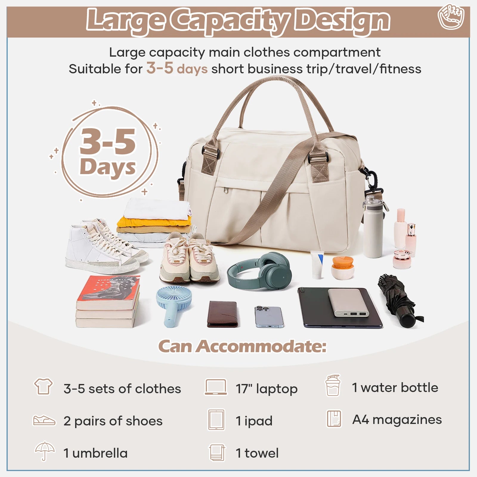 Large Capacity Lightweight Travel Cabin Bag